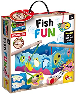 Lisciani Giochi- Montessori Legno Fish Fun, Colore, 85828