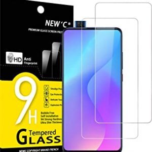 NEW'C 2 Pezzi, Vetro Temperato Compatibile con Xiaomi Mi 9T, Xiaomi Mi 9T PRO, Redmi K20, K20 PRO, Pellicola Prottetiva Anti Graffio, Anti-Impronte, D