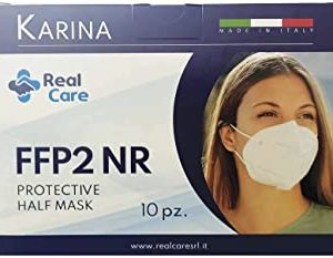 Real Care FFP2 NR MADE IN ITALY Certificata CE 2008 Imbustate Singolarmente (Confezione 10 pz)