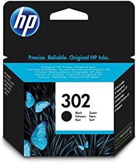 HP 302 Nero, F6U66AE, Cartuccia Originale HP, Compatibile con Stampanti HP DeskJet 1110, 2130 e 3630, HP OfficeJet 3830 e 4650