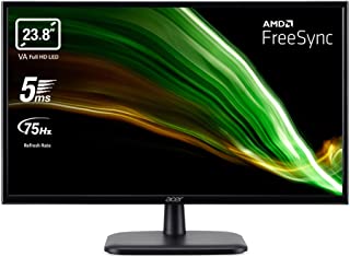 Acer EK240YCbif Monitor per PC, 23.8", Display VA Full HD, 75 Hz, 5 ms, 16:9, FreeSync, VGA, HDMI 1.4, Lum 250 cd/m2, Audio