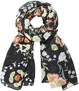 Desigual Fou_Niagara-Anello Rettangolare Moda Sciarpa, Nero, Taglia Unica Donna