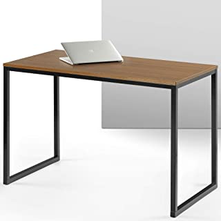 ZINUS Jennifer 119 cm Scrivania per laptop | Scrivania per studio home office | Facile da montare | Telaio in metallo | Marrone