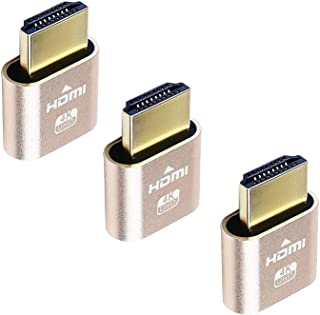 DIFCUL 3-Pack | HDMI Dummy Plug 4K 1080P Supporto Emulatore display, Adattatore per monitor Ghost senza testa Plug Dummy, Nuova versione 4096x2160 a 6