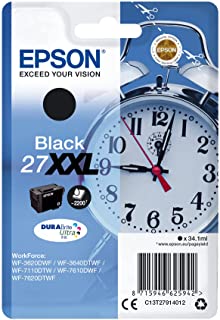 Epson 27 DURABrite Ultra Ink- Cartuccia d'Inchiostro, XXL, Nero (Black)