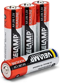 VELAMP LR6/4BP Pila Alcalina Stilo LR6 AA, 1.5V, Rosso