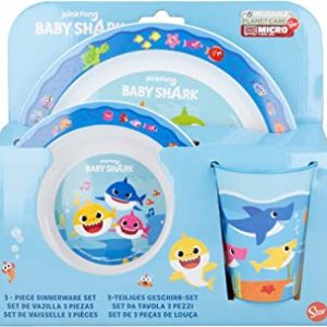 Baby Shark Set Pappa per Bambini da Microonde 3Pz