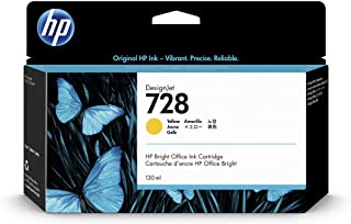 HP 728 Giallo 130-ml F9J65A, Cartuccia Originale con Inchiostro HP Ink, compatibile con Stampanti Plotter per Grandi Formati HP DesignJet Serie T730 e