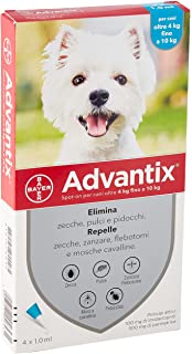 Advantix Spot-on per Cani dai 4Kg ai 10Kg - 4 pipette da 1ml