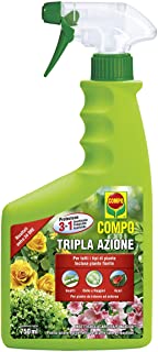 COMPO Tripla Azione PFnPO, Insetticida-Fungicida-Acaricida pronto all'uso, Per Piante Ornamentali e da Fiore di Tipo Arbustivo ed Erbaceo, 750 ml