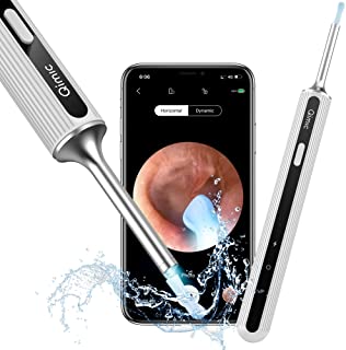 QIMIC Otoscopio, Rimozione di Cerume con Telecamera, 1080P 3,5mm Impermeabile Endoscopio con 6 Luci LED, Pulisci Orecchie per iP