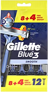 Gillette Blue3 Smooth Rasoio da Uomo, 12 Pezzi
