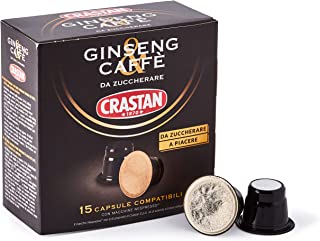 Crastan Capsule Compatibili Nespresso Ginseng, 15 Capsule