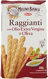 Mulino Bianco Grissini Raggianti con Olio Extravergine d'Oliva, Snack Salato per la Merenda, senza Olio di Palma - 230 gr