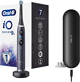 Oral-B iO 9s Go Electric Spazzolino Elettrico con Intelligenza Artificiale, Sensore di Spazzolamento, 1 Testina, Custodia Viaggi