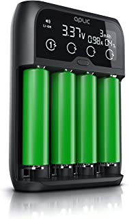 Aplic - Caricabatterie universale batterie litio Li-ion NI-MH NI-Cd LiFePo4 18650 AA e AAA - Carica 4 diversi tipi di batteria contemporaneamente - Di