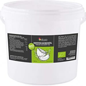 mituso Olio di Cocco Biologico, Nativo, Confezione da 1 (1 x 5L) in Un Secchio - 5000 ml