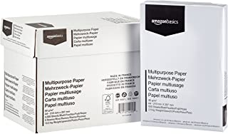 Amazon Basics Carta da stampa multiuso A4 80gsm, 5x500 fogli, bianco