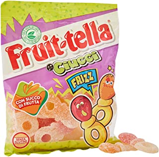 Fruittella Ciucci Frizz Caramelle Gommose, Gusto Frutti Assortiti con Succo di Frutta, Senza Glutine, Formato Busta da 175 gr