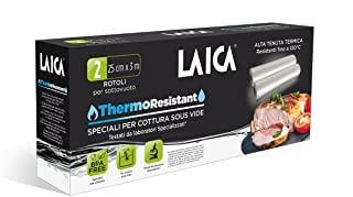 Laica TR2000 Rotoli Sottovuoto per Cottura Sous Vide e Conservazione Alimenti, Plastica