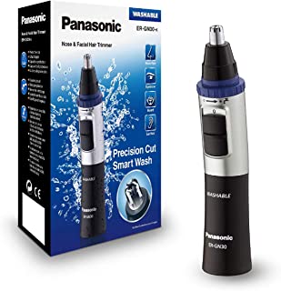 Panasonic ER-GN30-K503 Rifinitore di Precisione per Naso, Orecchie e Sopracciglia, Tagliapeli Resistente all'Acqua, Nero
