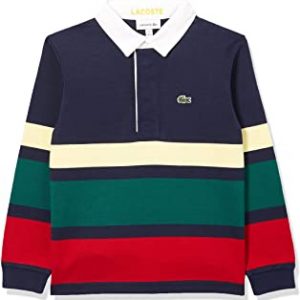 Lacoste DJ7766 T Shirt Polo, Marine/Jaune-Swing-Coccin, 2 Anni Bambini e Ragazzi