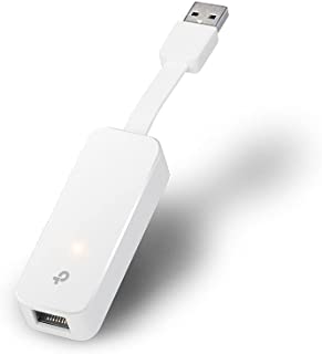 TP-Link Adattatore di rete da USB 3.0 a Gigabit Ethernet 10/100/1000, Design pieghevole e portatile, Bianco(UE300)
