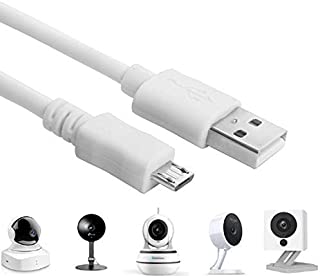 Cavo di ricarica con attacco da USB a micro USB per telecamere di sicurezza WyzeCam, WyzeCam Pan, YI Camera, NestCam Indoor, Netvue, KasaCam Indoor, F