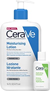 CeraVe Lozione Idratante Viso e Corpo 473ml + Detergente Idratante 20ml