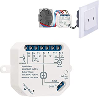 LoraTap Interruttore Tapparelle WiFi, Modulo Comando per Tapparelle Elettriche, Controllo Vocale con Alexa e Google Home, Controllo App Smart Life, Ti