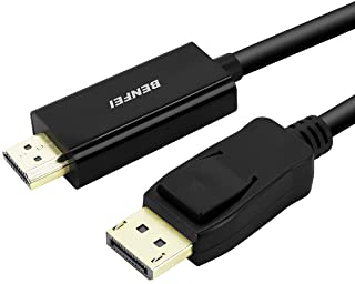 Cavo da DisplayPort a HDMI da 1,8 m, Adattatore da DisplayPort a HDMI maschio a maschio BENFEI Cavo placcato in oro per Lenovo, HP, ASUS, Dell e altri