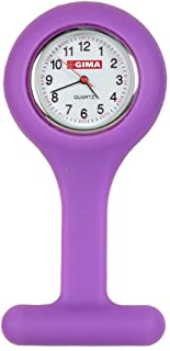 Gima - Orologio per Infermieri in Silicone, Quandrante Rotondo, Colore Viola