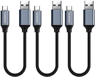 aceyoon Cavo USB C Corto [3 Pezzi 50 cm] 3A Cavo USB Type-C Nylon Caricatore Ricarica Rapida e Trasmissione Cavo USB Tipo C per Huawei P10 P20 Lite Ma