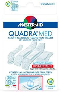 Master Aid Quadra Med Strip 40 Pezzi, 5 Formati - 1 Prodotto
