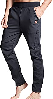 Souke Sports - Pantaloni da Ciclismo Lunghi Uomo Antivento Impermeabile Pantaloni Bici MTB Traspirante Compression Mountain Bike Pantaloni Sportivi