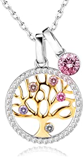 Collana Albero della Vita con Cristalli di Austria Collana Donna Gioielli in Argento 925, Idee Regalo San Valentino per Lei Regalo Donna Originale per