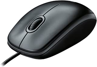Logitech B100 Mouse USB Cablato, 3 Pulsanti, Rilevamento Ottico, Ambidestro, PC / Mac / ?Laptop/Chromebook - ?Nero