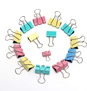 Foldback Binder Clips Metallo Office Clips per Ufficio, per Casa, Ufficio o Scuola Colori assortiti 60 pezzi