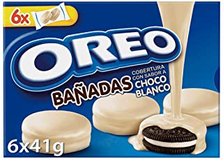 Oreo Banadas - Biscotti al cacao magro ripieni di crema alla vaniglia ricoperti di cioccolato bianco, 246g