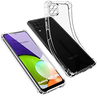 AURSTORE Cover per Samsung Galaxy A22 4G, Custodia Samsung M32 4G, Case silicone TPU Trasparente [Bumper con Angoli Rinforzati], Chiara Protezione Dag