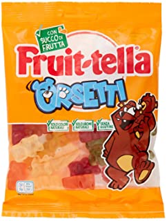 Fruittella Orsetti, Caramelle Gommose, Gusto Frutti Assortiti con Succo di Frutta, Senza Glutine, Formato Busta da 175 g