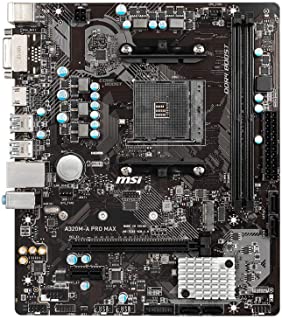 MSI A320M-A PRO MAX scheda madre (AMD Ryzen 3000 3rd Gen AM4, DDR4, M.2, USB 3.2 Gen 1, HDMI, Micro ATX)