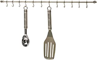 KitchenCraft Barra Portautensili da Cucina con 12 Ganci in Acciaio Inossidabile, 52 cm (20,5")