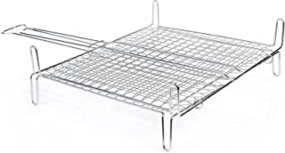 Filtex Graticola Griglia Barbecue Cromata per Arrosto Carne alla Brace 40X45 Cm