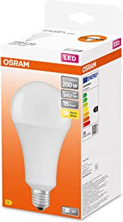 OSRAM LED Star Classic A200, lampada LED smerigliata a forma di lampadina, base E27, bianco caldo (2700K), 3452 lumen, sostituzione di lampadine conve