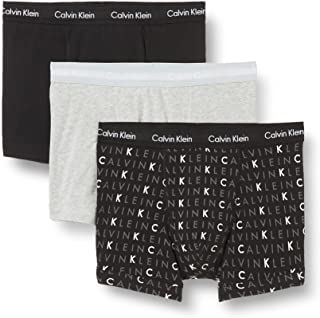 Calvin Klein Boxer Slip 3 Pezzi Bermuda, Black/Grey Heather/Subdued Logo, L (Pacco da 3) Uomo
