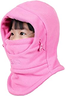 Azarxis Passamontagna Invernale Bambini, Cappello Sci Bambini, Cappuccio da Neve per Bambino Bambina (Rosa Pesca)