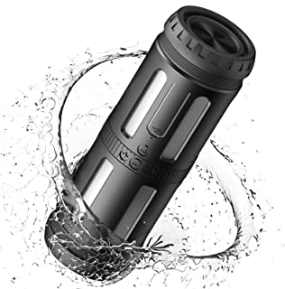 Altoparlante Cassa Portatile con Luce LED, HD Stereo Altoparlante Bluetooth con 15H Ore di Riproduzione, Associazione Stereo, Microfono Incorporato, A