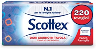 Scottex Tovaglioli Monovelo Formato Famiglia, 1 Confezione da 220 Tovaglioli