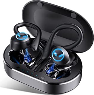 Cuffie Bluetooth Sport, Auricolari Bluetooth 5.1 Bassi Potenziati IP7 Impermeabili, Stereo Auricolari Wireless con Microfono, Cuffie Senza Fili in Ear